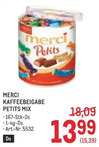 Metro Merci kaffeebeigabe petits mix Angebot