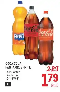 Metro Coca cola, fanta od. sprite Angebot