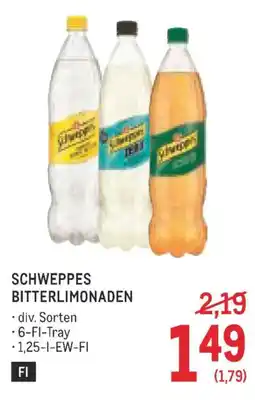 Metro Schweppes bitterlimonaden Angebot