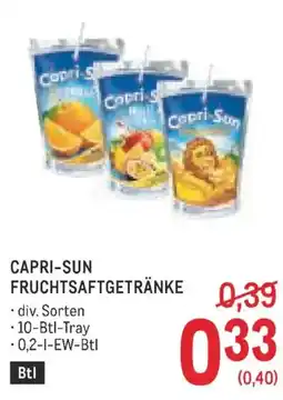 Metro Capri sun fruchtsaftgetränke Angebot