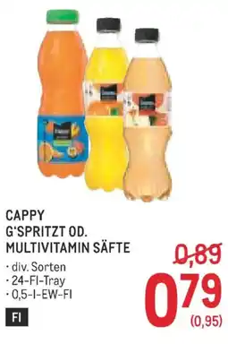 Metro Cappy g'spritzt od. multivitamin säfte Angebot
