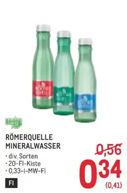 Metro Römerquelle mineralwasser Angebot