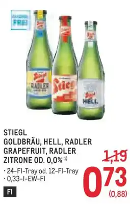 Metro Stiegl goldbräu, hell, radler grapefruit, radler zitrone od 0,0% Angebot