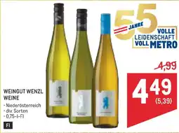 Metro Weingut wenzl weine Angebot
