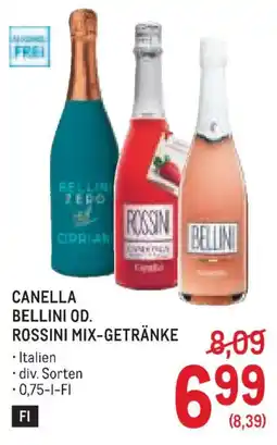 Metro Canella bellini od. rossini mix-getränke Angebot