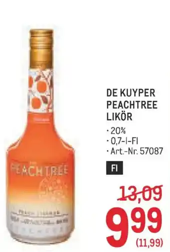 Metro De kuyper peachtree likör Angebot