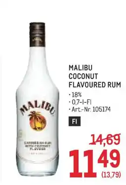 Metro Malibu coconut flavoured rum Angebot