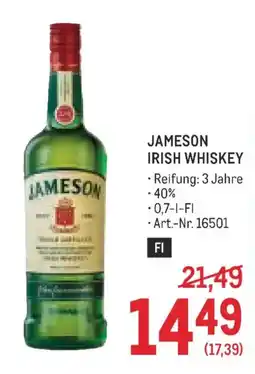 Metro Jameson irish whiskey Angebot