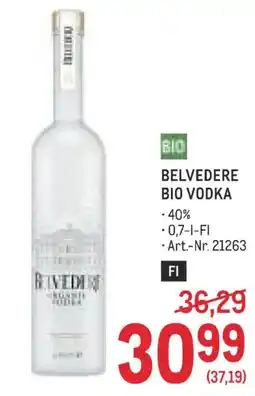 Metro Belvedere bio vodka Angebot