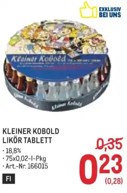 Metro Kleiner kobold likör tablett Angebot