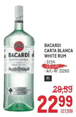 Metro Bacardi carta blanca white rum Angebot
