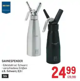 Metro Sahnespender Angebot