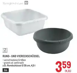 Metro Rund und viereckschüssel Angebot