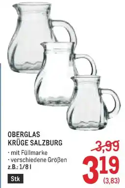 Metro Oberglas krüge salzburg Angebot