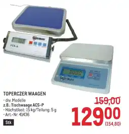 Metro Toperczer waagen Angebot
