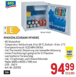 Metro Minikühlschrank mf46we Angebot