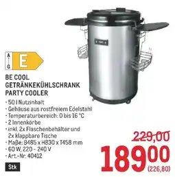Metro Be cool getränkekühlschrank party cooler Angebot