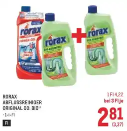 Metro Rorax abflussreiniger original od. bio Angebot