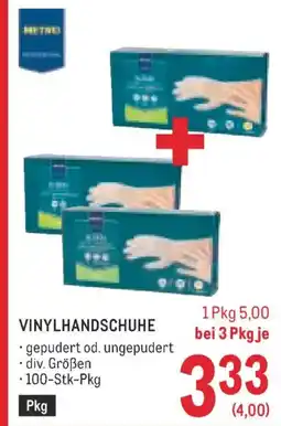Metro Vinylhandschuhe Angebot