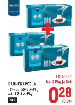 Metro Sahnekapseln Angebot