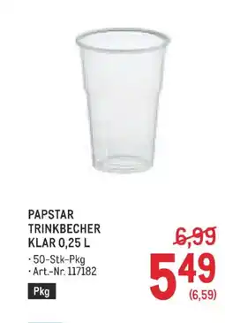 Metro Papstar trinkbecher klar Angebot