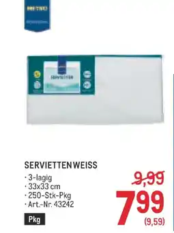 Metro Servietten weiss Angebot