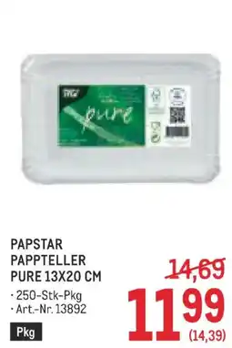 Metro Papstar pappteller pure Angebot