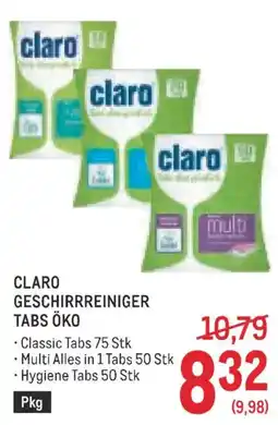 Metro Claro geschirrreiniger tabs oko Angebot