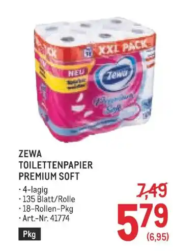 Metro Zewa toilettenpapier premium soft Angebot
