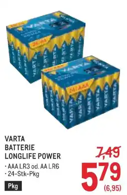 Metro Varta batterie longlife power Angebot
