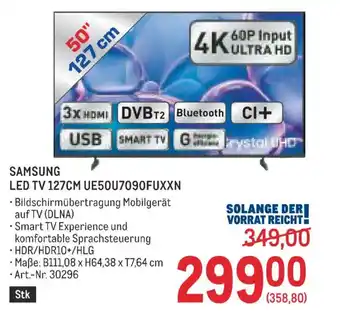 Metro Samsung led tv 127cm ue50u7090fuxxn Angebot