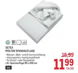 Metro Setex molton spannauflage Angebot