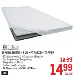 Metro Spannleintuch für matratzen topper Angebot