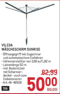 Metro Vileda wäscheschirm sunrise Angebot