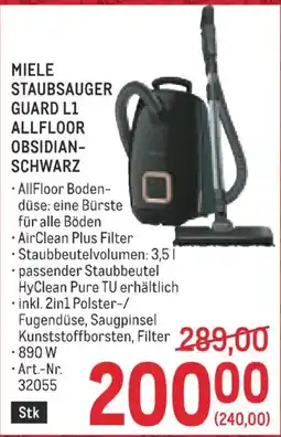 Metro Miele staubsauger guard l1 allfloor obsidian schwarz Angebot