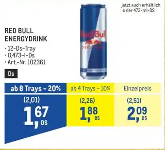Metro Red bull energydrink Angebot