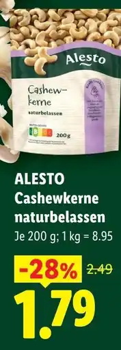 Lidl ALESTO Cashewkerne naturbelassen Angebot