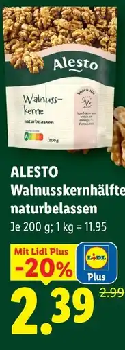 Lidl Alesto Walnusskernhälfte naturbelassen Angebot