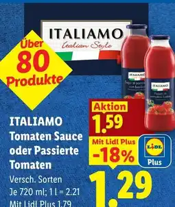 Lidl Italiamo tomaten sauce oder passierte tomaten Angebot