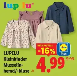 Lidl Lupilu kleinkinder musselin hemd-bluse Angebot