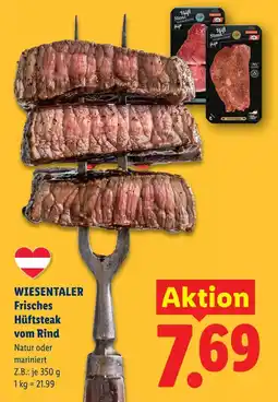 Lidl Wiesentaler frisches hüftsteak vom rind Angebot