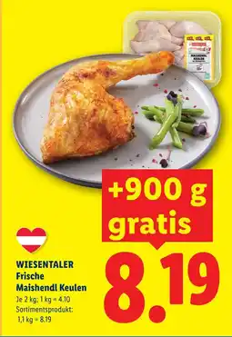 Lidl Wiesentaler frische maishendl keulen Angebot