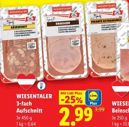 Lidl Wiesentaler 3 fach aufschnitt Angebot