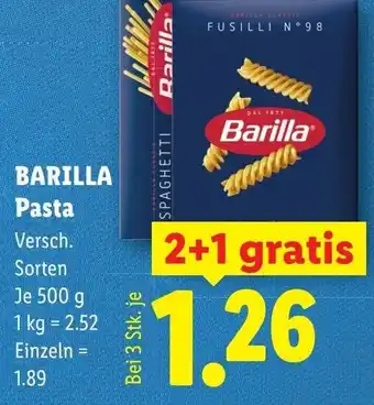 Lidl Barilla pasta Angebot
