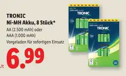 Lidl Tronic ni-mh akku, 8 stück Angebot