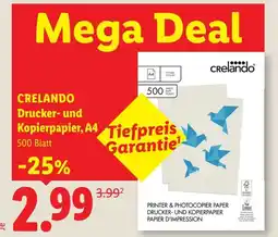 Lidl Crelando drucker kopierpapier Angebot