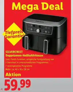 Lidl Silvercrest doppelzonen heißluftfritteuse Angebot