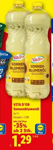Lidl VITA D'OR Sonnenblumenöl Angebot