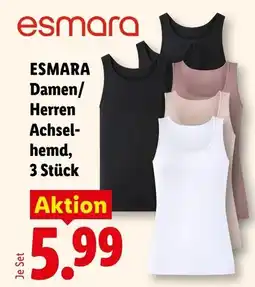 Lidl Esmara damen herren achsel hemd 3 stück Angebot