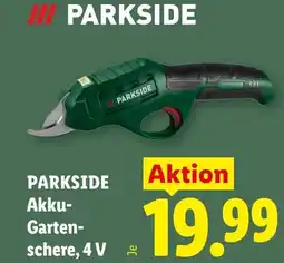 Lidl Parkside akku garten schere 4 v Angebot
